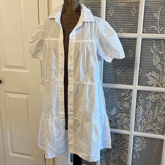 Thursdays Cotton Poplin Tiered Tunic/Dress , Sz S - Picture 3 of 9